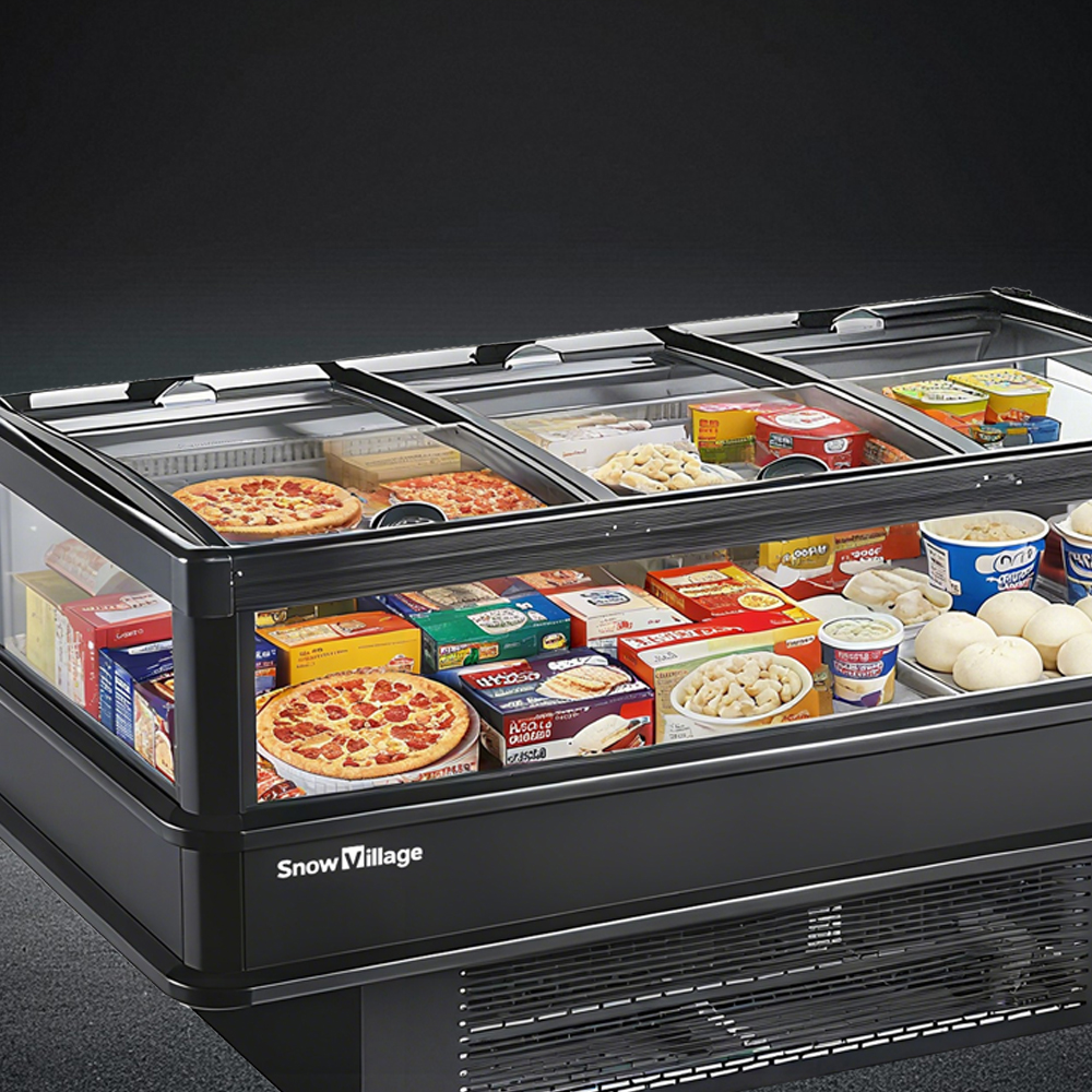 એર-કૂલ્ડ ગ્લાસ ડોર આઇલેન્ડ કેબિનેટ (4)