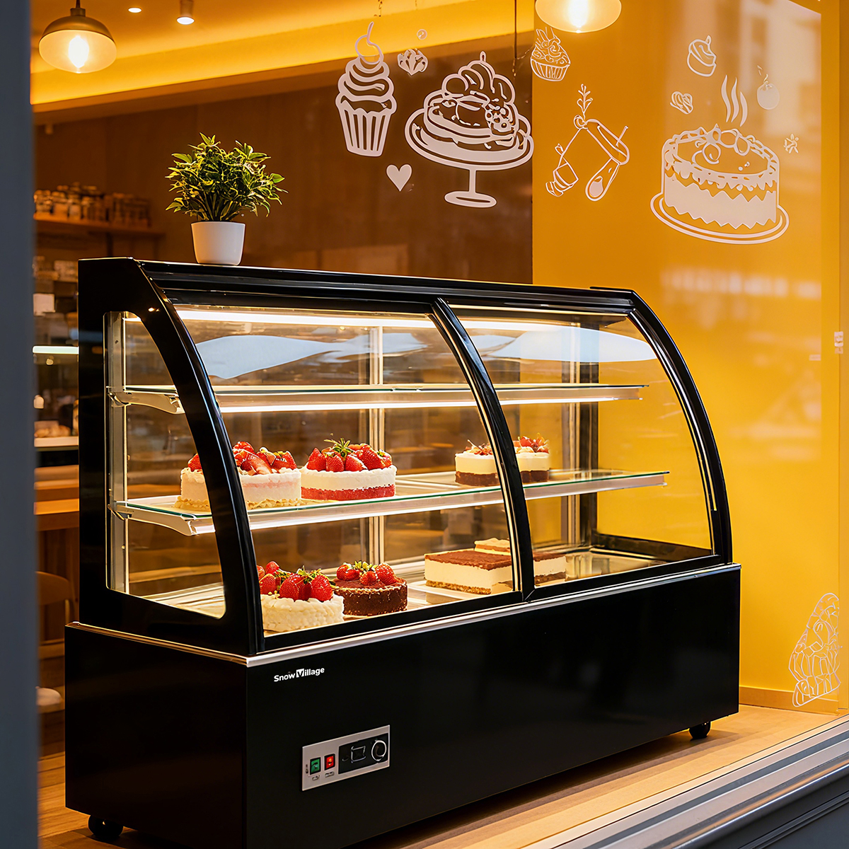 Curved Glass/Front Open